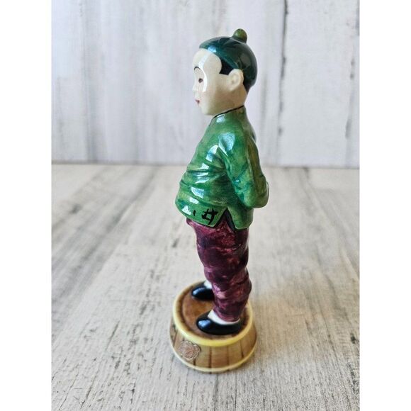 Gort vintage boy CL4820F-Lin Chinese Japanese lantern green figurine statue - Picture 2 of 9